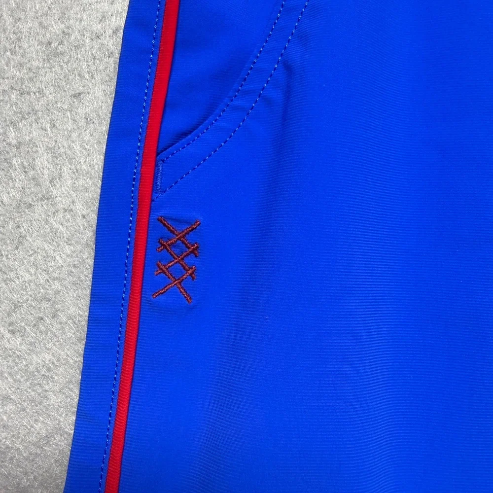 Rhone Mens Blue Red Colorblock Board Shorts Swim Trunks Size 38x7 RN141364